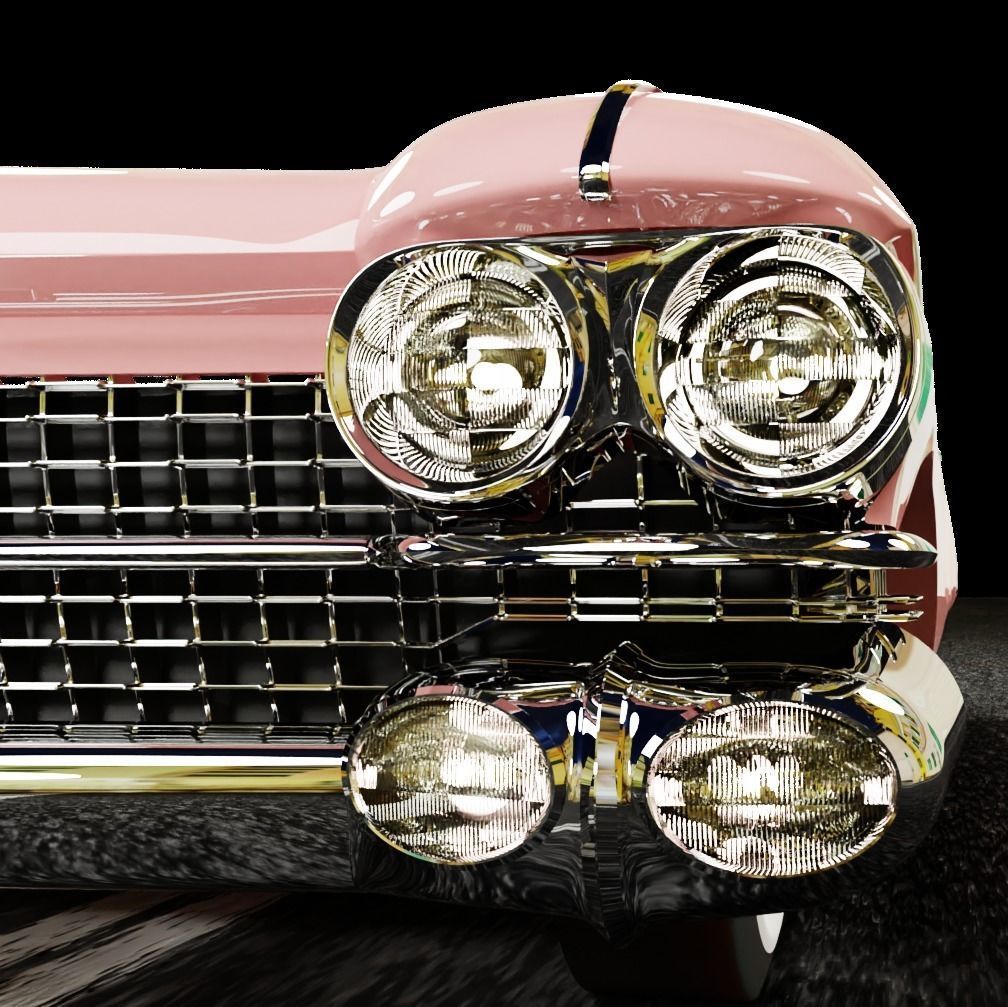 Cadillac Sedan Deville 59 - 3D Printable Model 3D print model_8