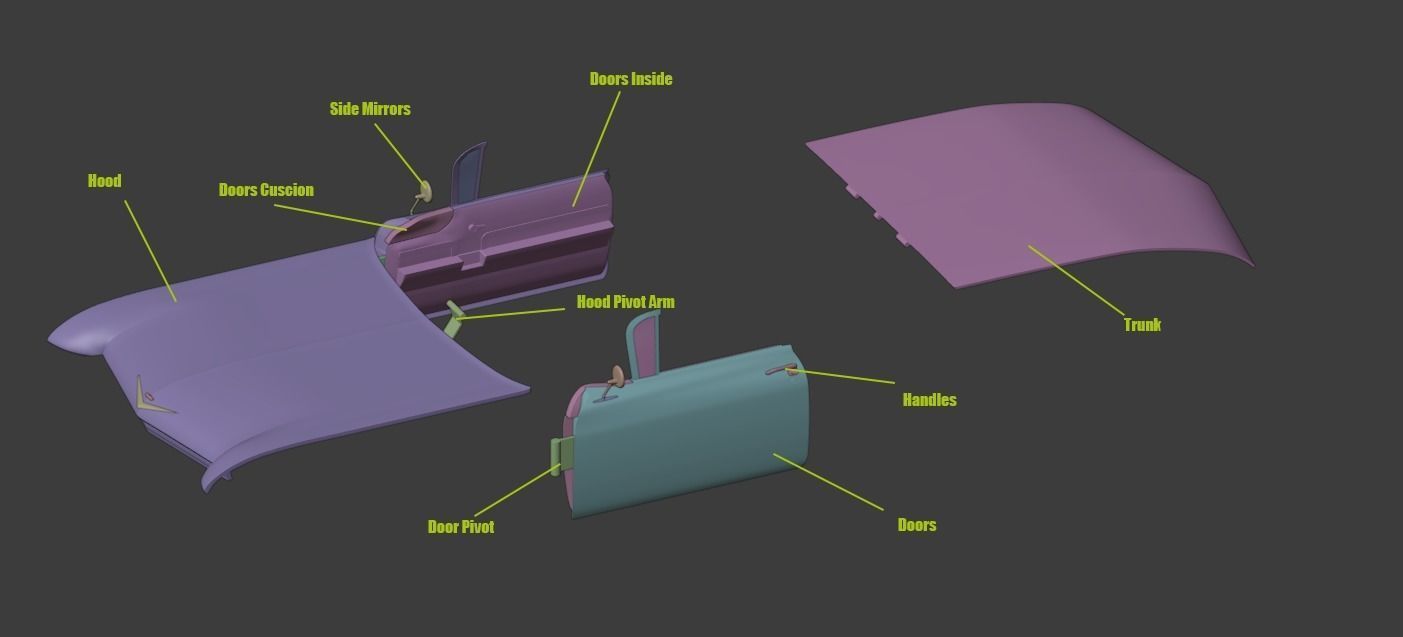 Cadillac Sedan Deville 59 - 3D Printable Model 3D print model_5