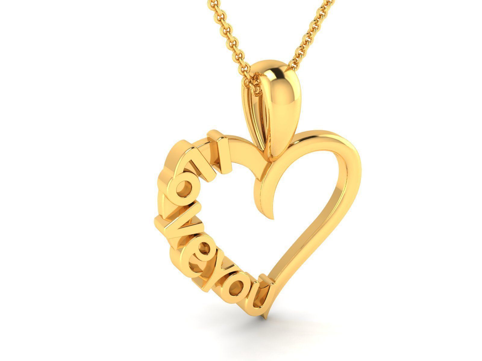 heart pendant-2858 3D print model_1