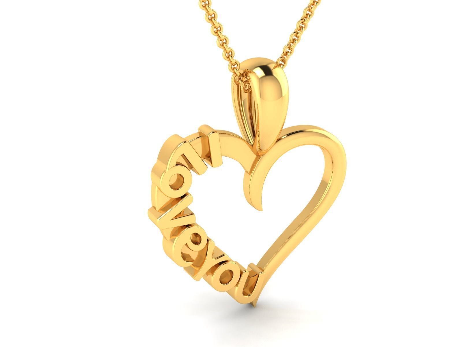 heart pendant-2858 3D print model_2