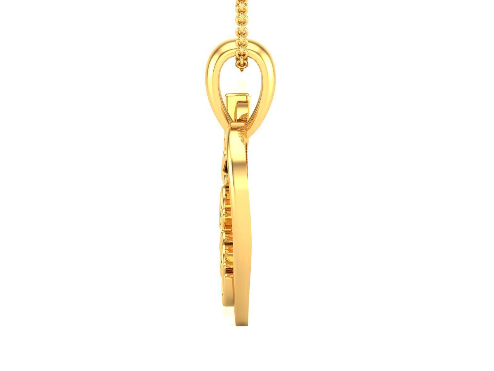 heart pendant-2858 3D print model_4