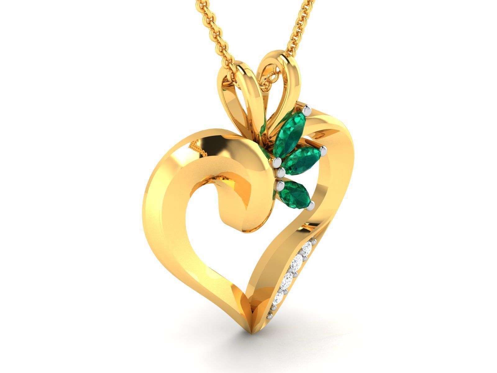 heart pendant-2820 3D print model_2