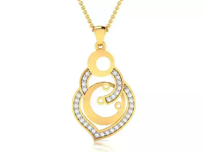 pendant-2558 gold dangle pendant