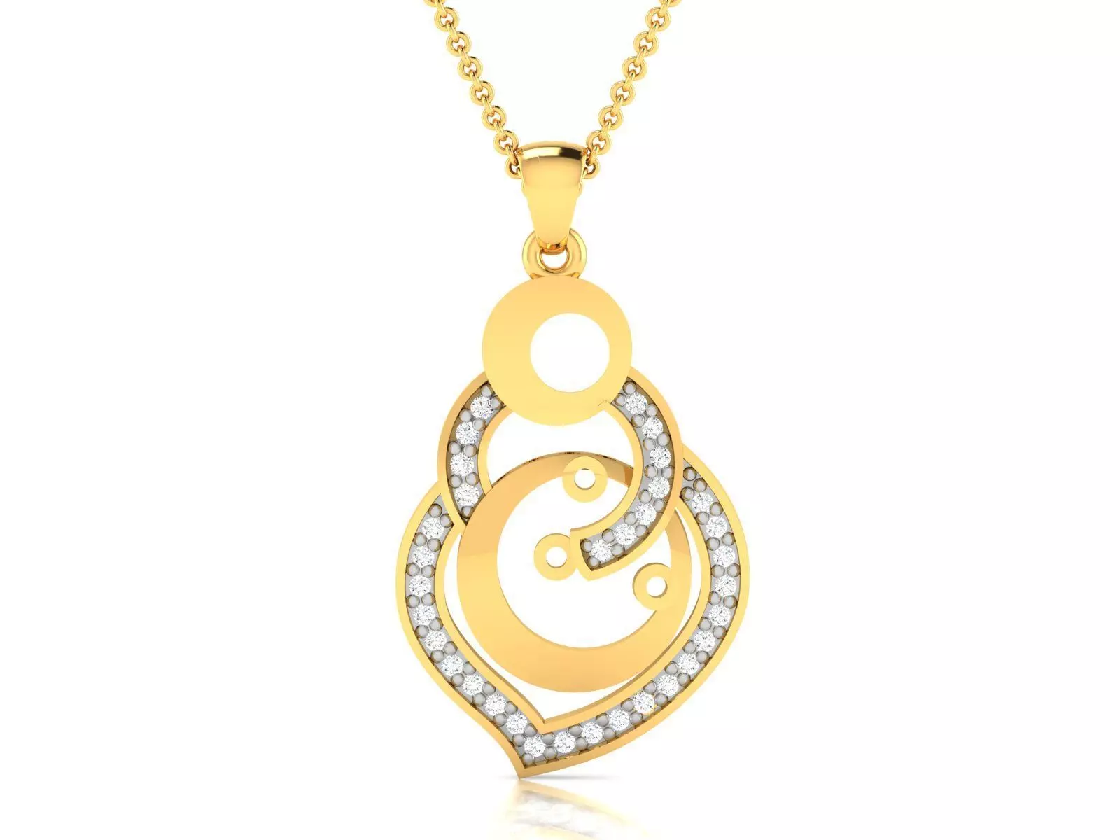 pendant-2558 gold dangle pendant 3D print model_0