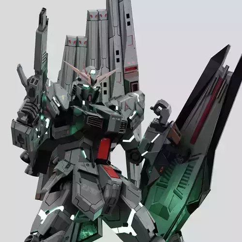 RX-93 Nu Gundam Low-poly 3D model