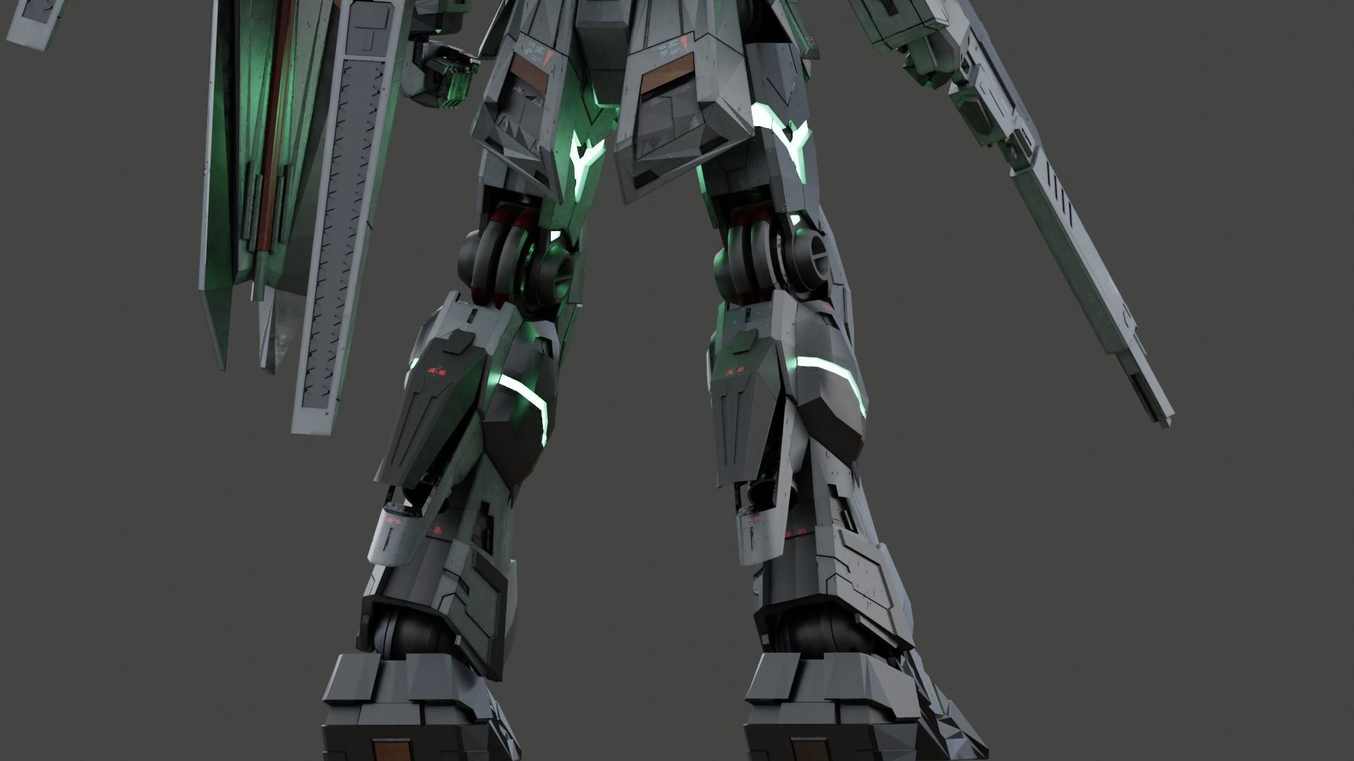 RX-93 Nu Gundam Low-poly 3D model_8