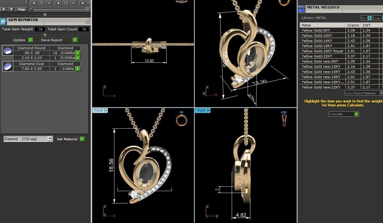 heart pendant-2210 3D print model_5