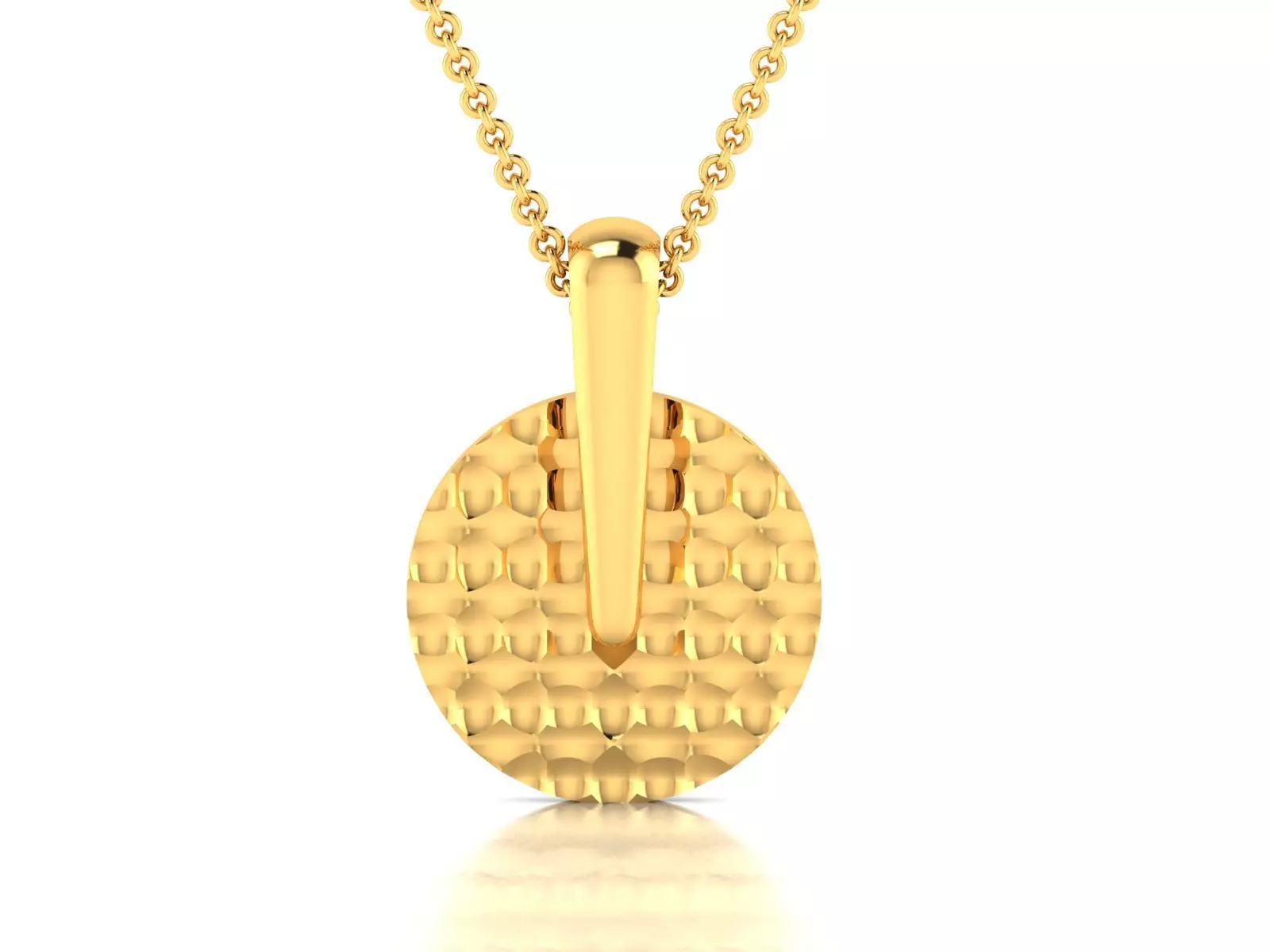 pendant-2201 gold pendant with chain 3D print model_0