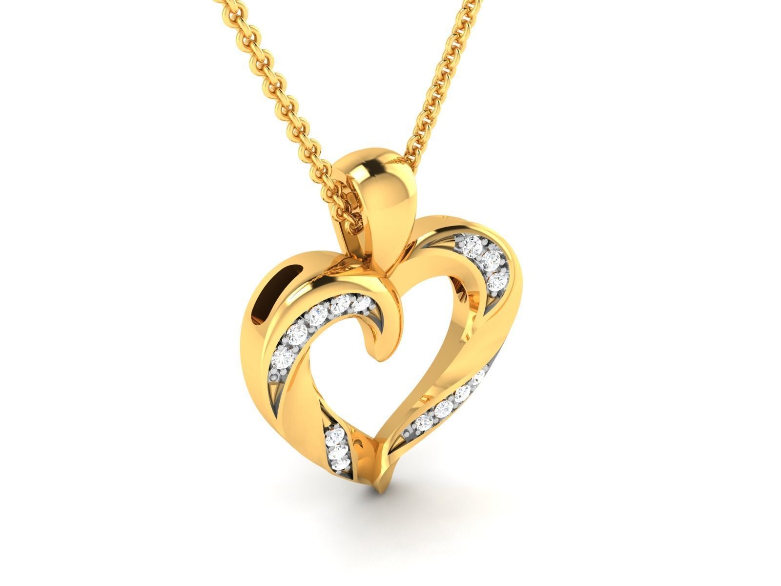 heart pendant-2193 3D print model_1