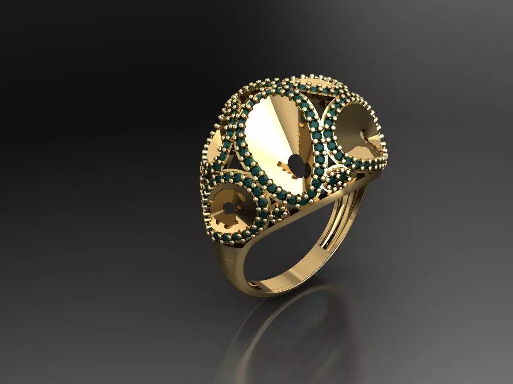 P234- Diamond ring 3D print model_0