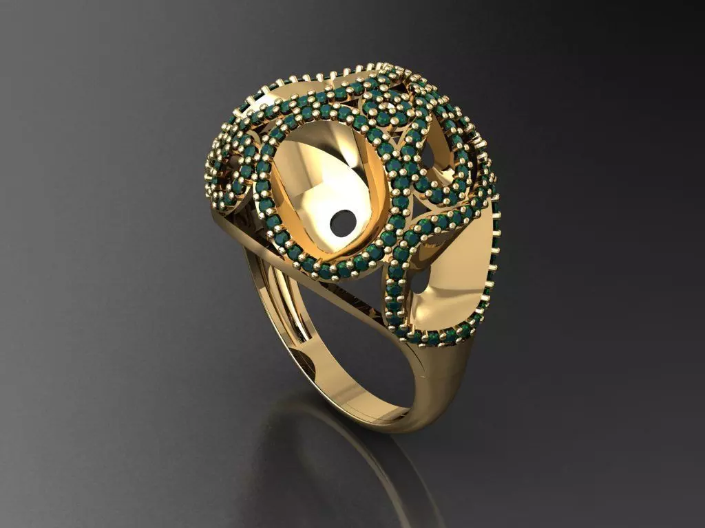 P235- Diamond ring 3D print model_0