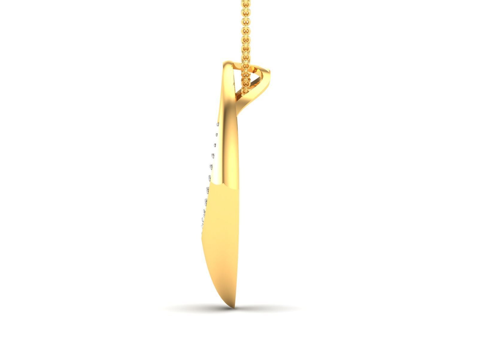 pendant-2148 knife pendant gold 3D print model_6