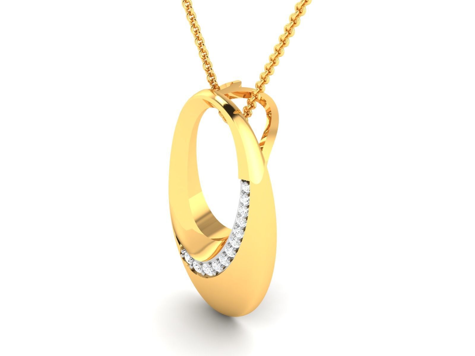 pendant-2148 knife pendant gold 3D print model_3