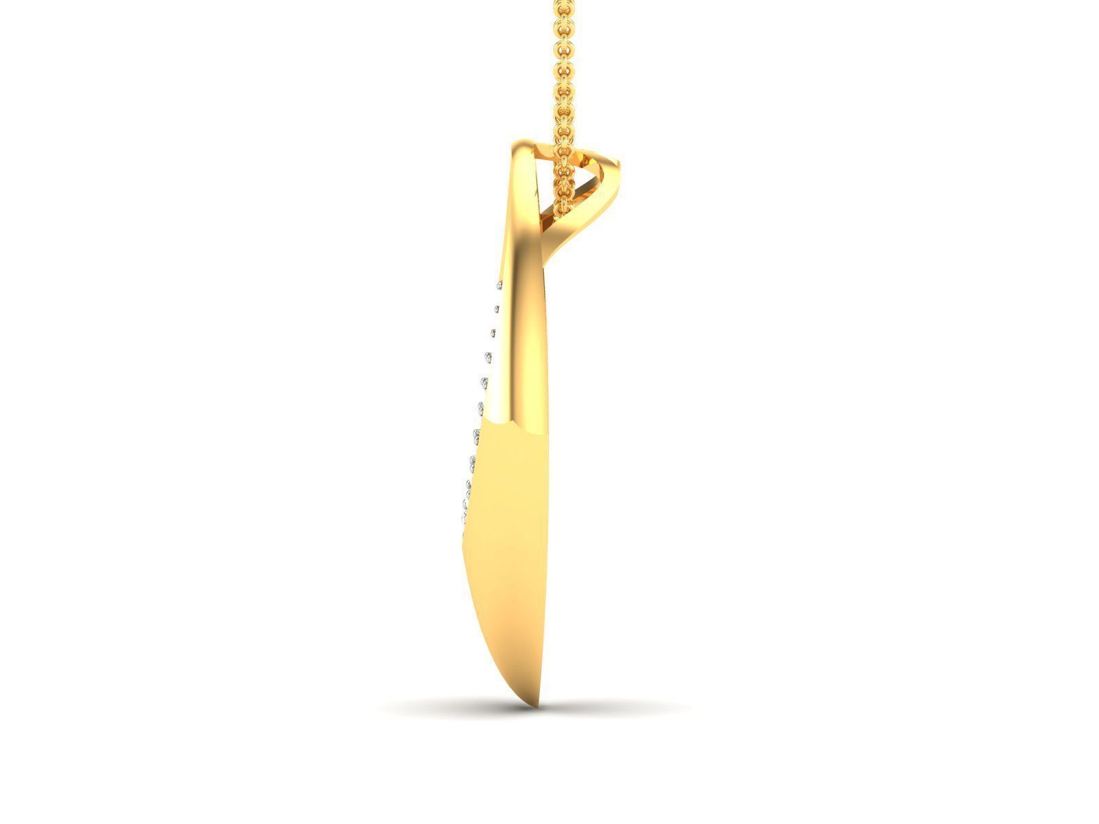 pendant-2148 knife pendant gold 3D print model_5