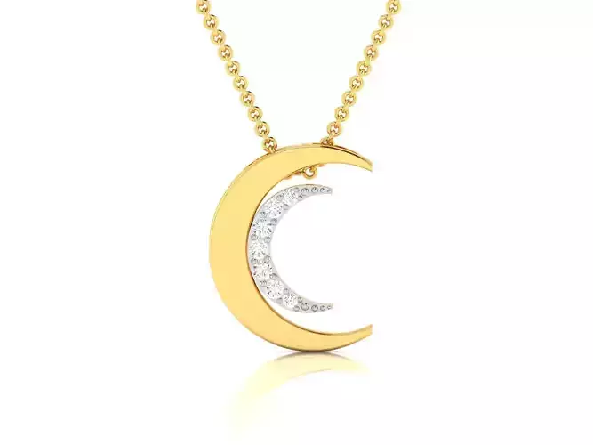 pendant-2136 diamond pendant gold 3D print model