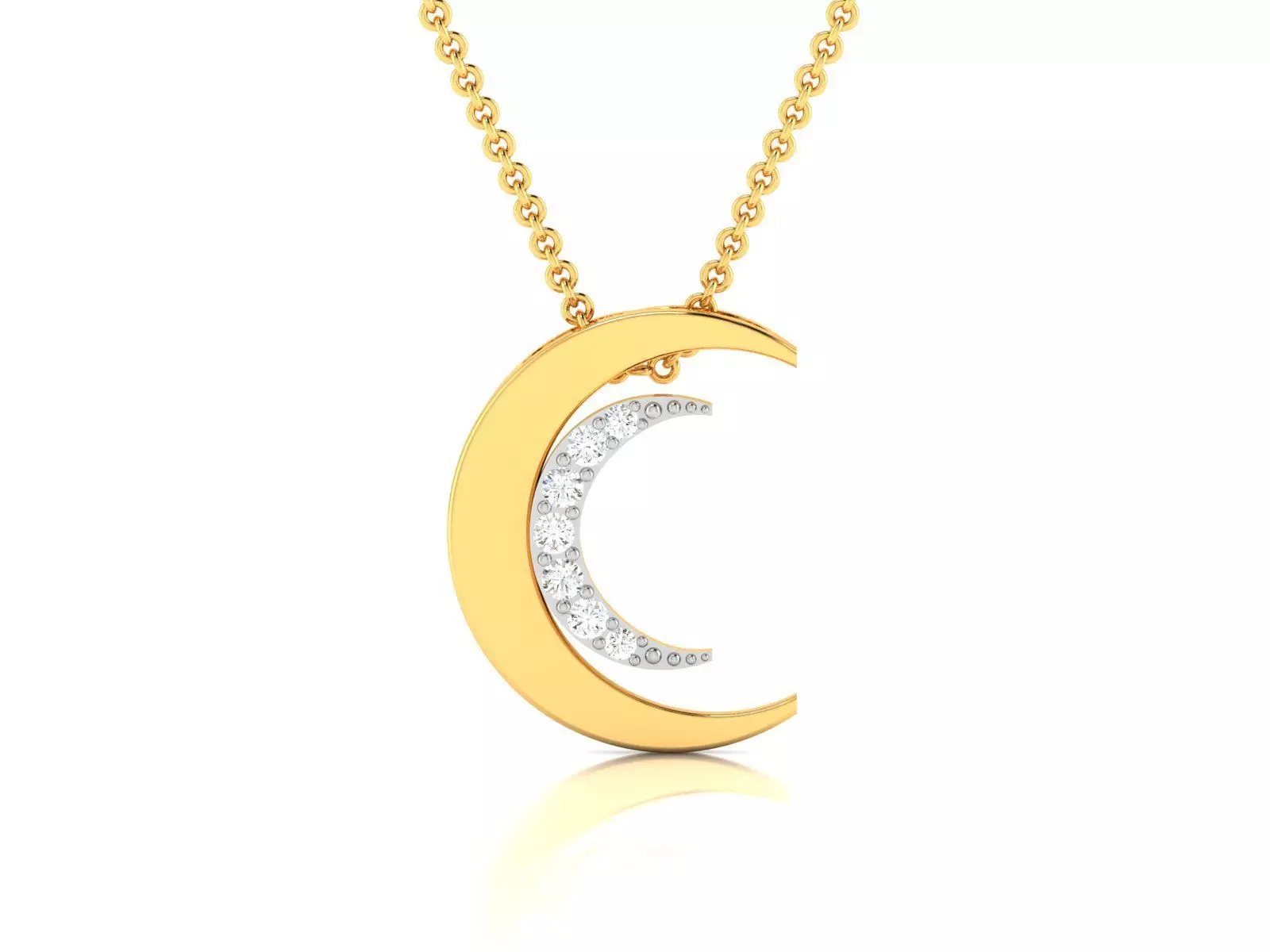 pendant-2136 diamond pendant gold 3D print model_0