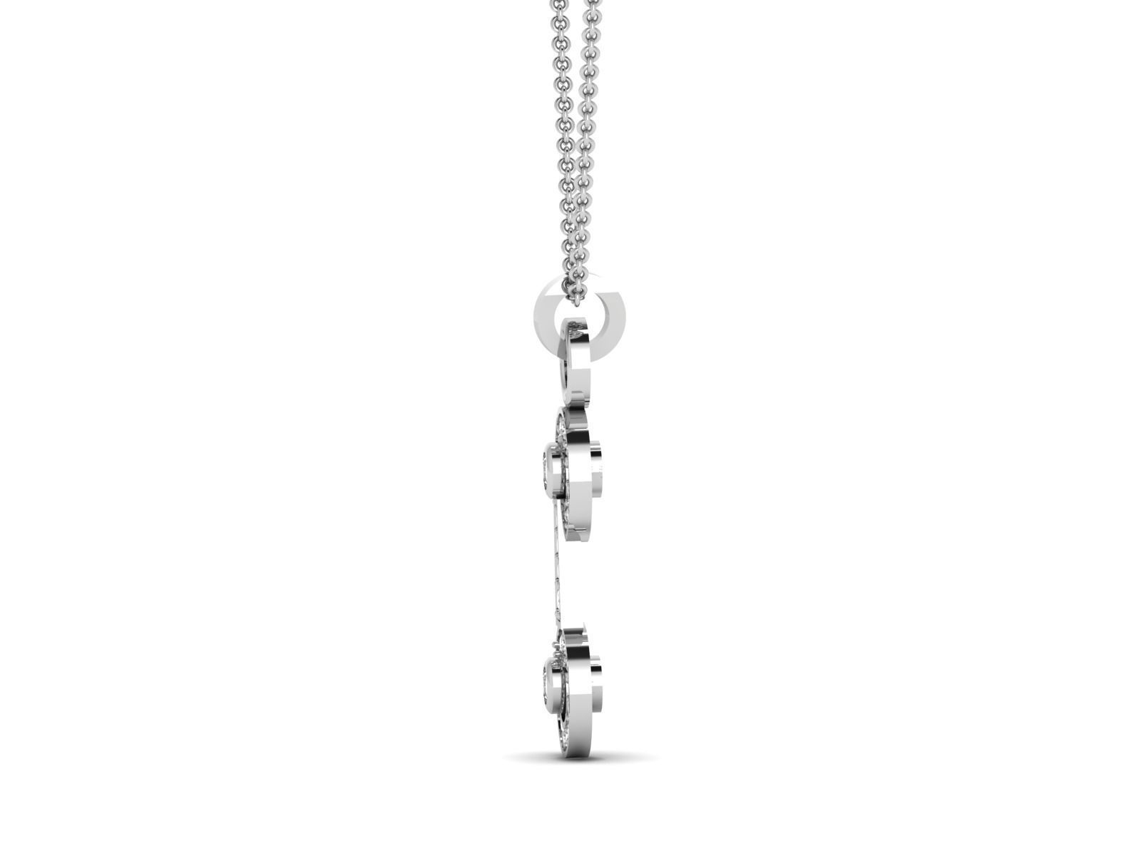pendant-2100 pendant with chain and diamonds 3D print model_3