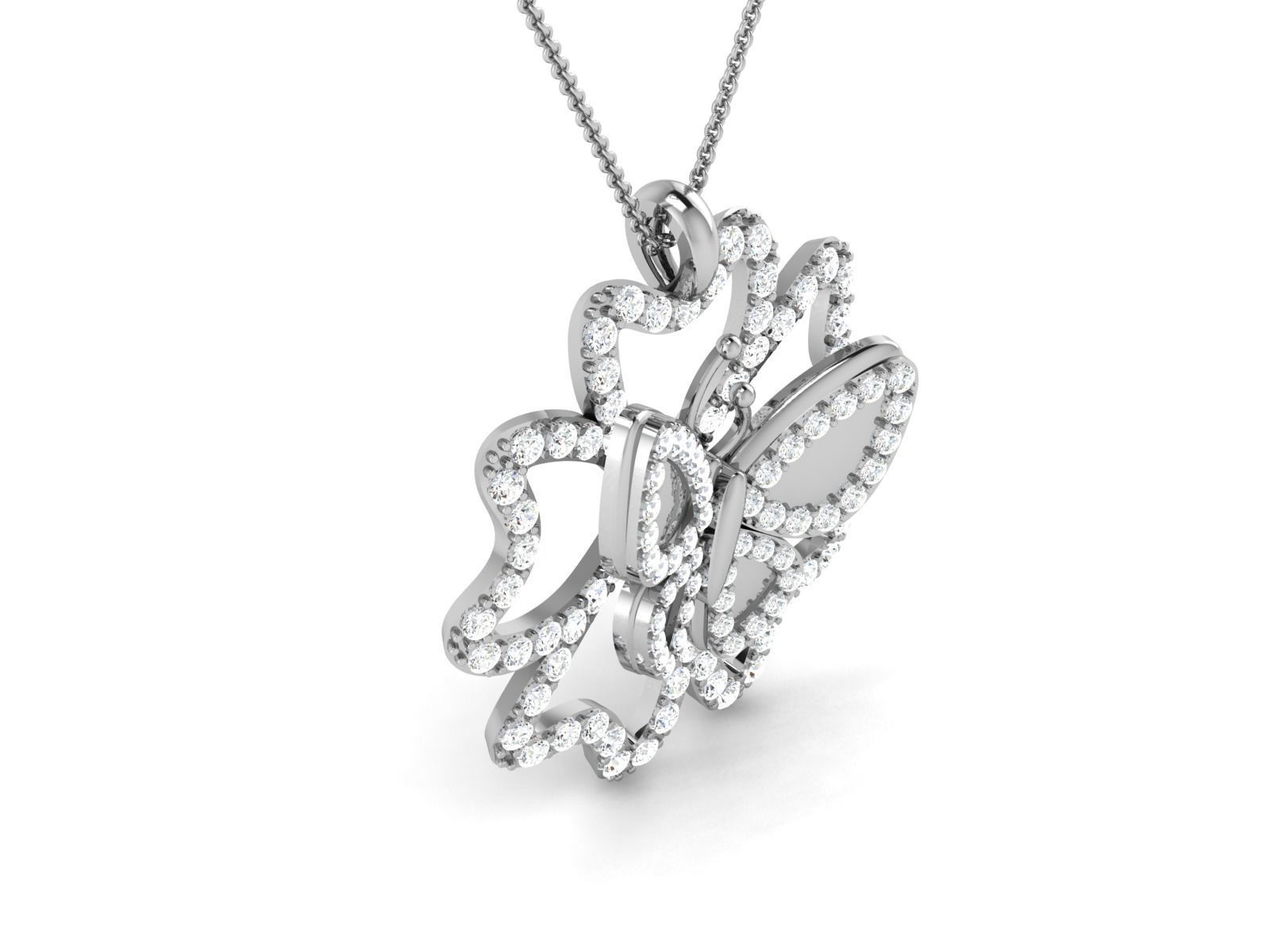 butterfly pendant-1952 3D print model_4