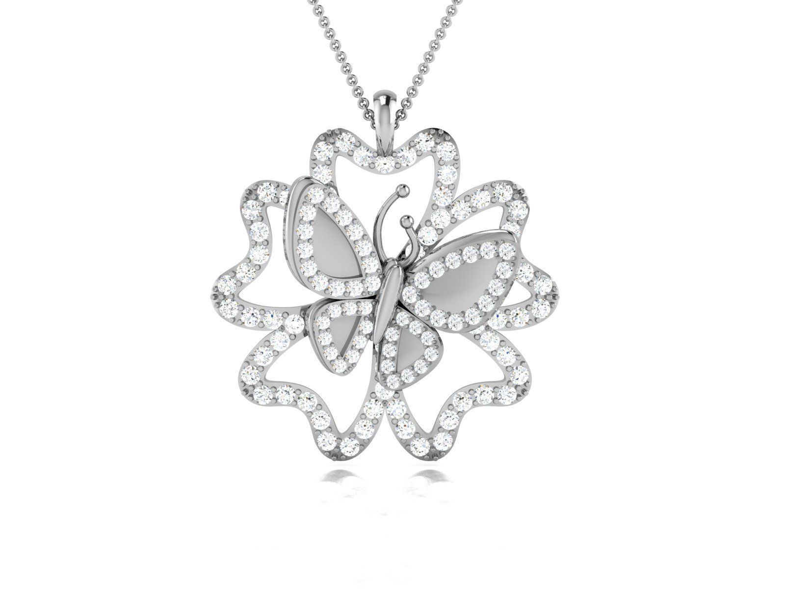 butterfly pendant-1952 3D print model_5