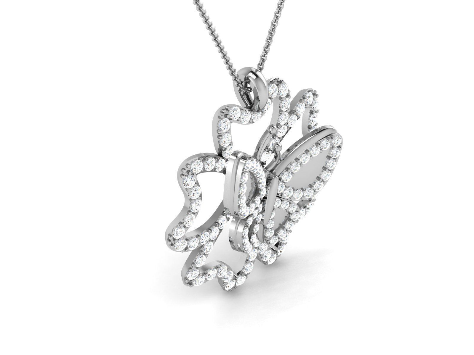 butterfly pendant-1952 3D print model_3