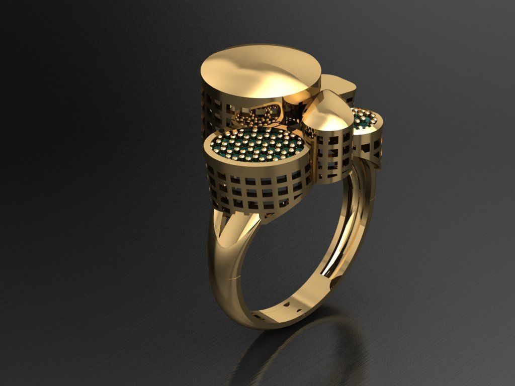 P239- Diamond ring 3D print model_1