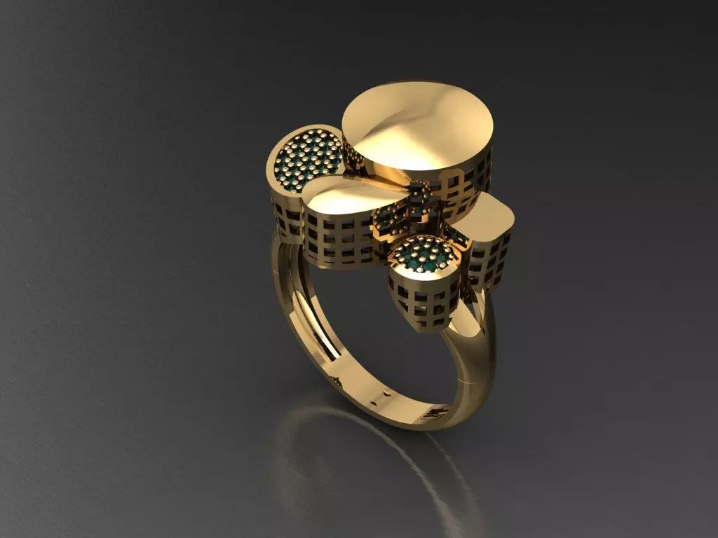 P239- Diamond ring 3D print model_0