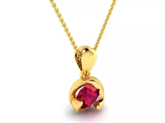 pendant-7220 ruby pendant gold