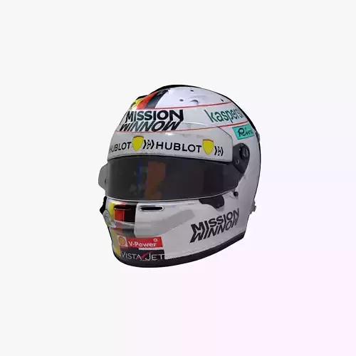 Vettel helmet 2020 Low-poly 3D model