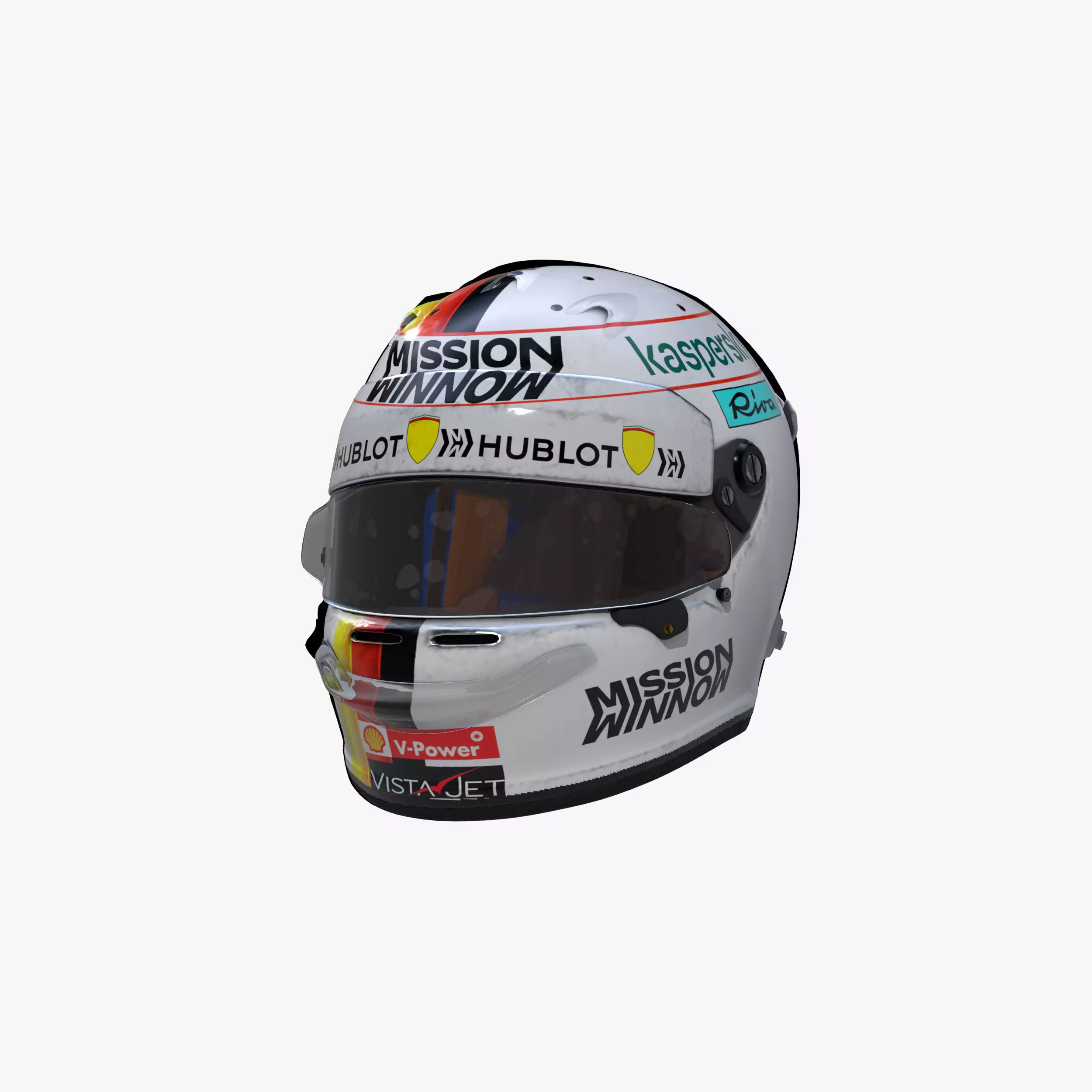 Vettel helmet 2020 Low-poly 3D model