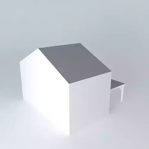 Decochalet 2015 Flat roof Carport 350x800 Wall