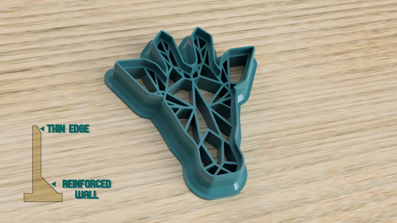 GEOMETRICAL GIRAFFE COOKIE CUTTER 3D print model