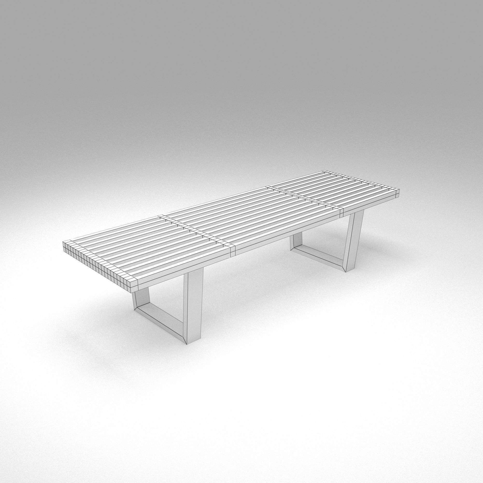 George Nelson Benches 3D model_3