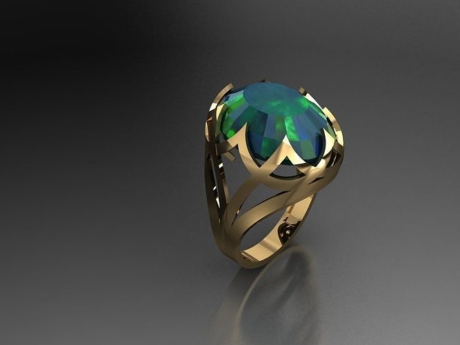 P251- Diamond ring 3D print model