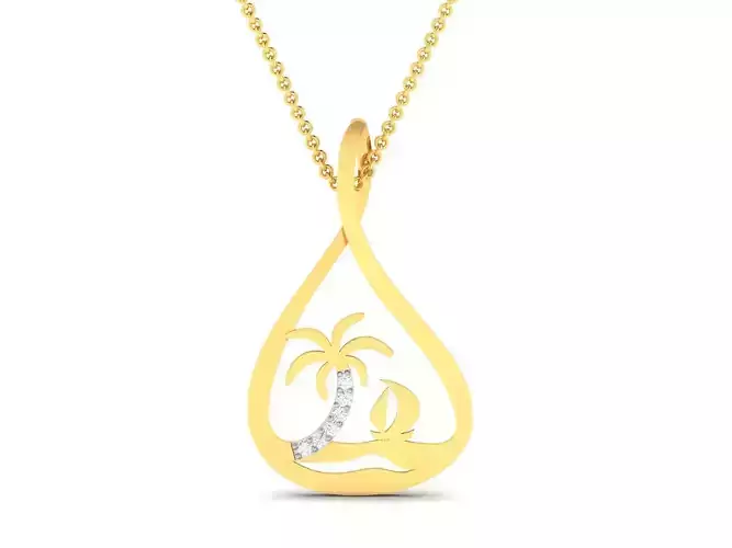 pendant-4312 diamond pendant gold