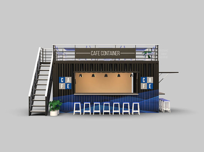 Cafe Container 2 3D model