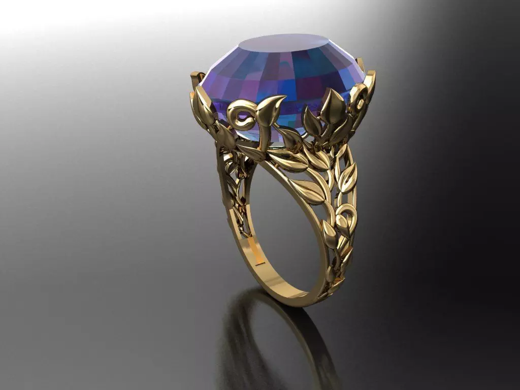 P256- Diamond ring 3D print model_0