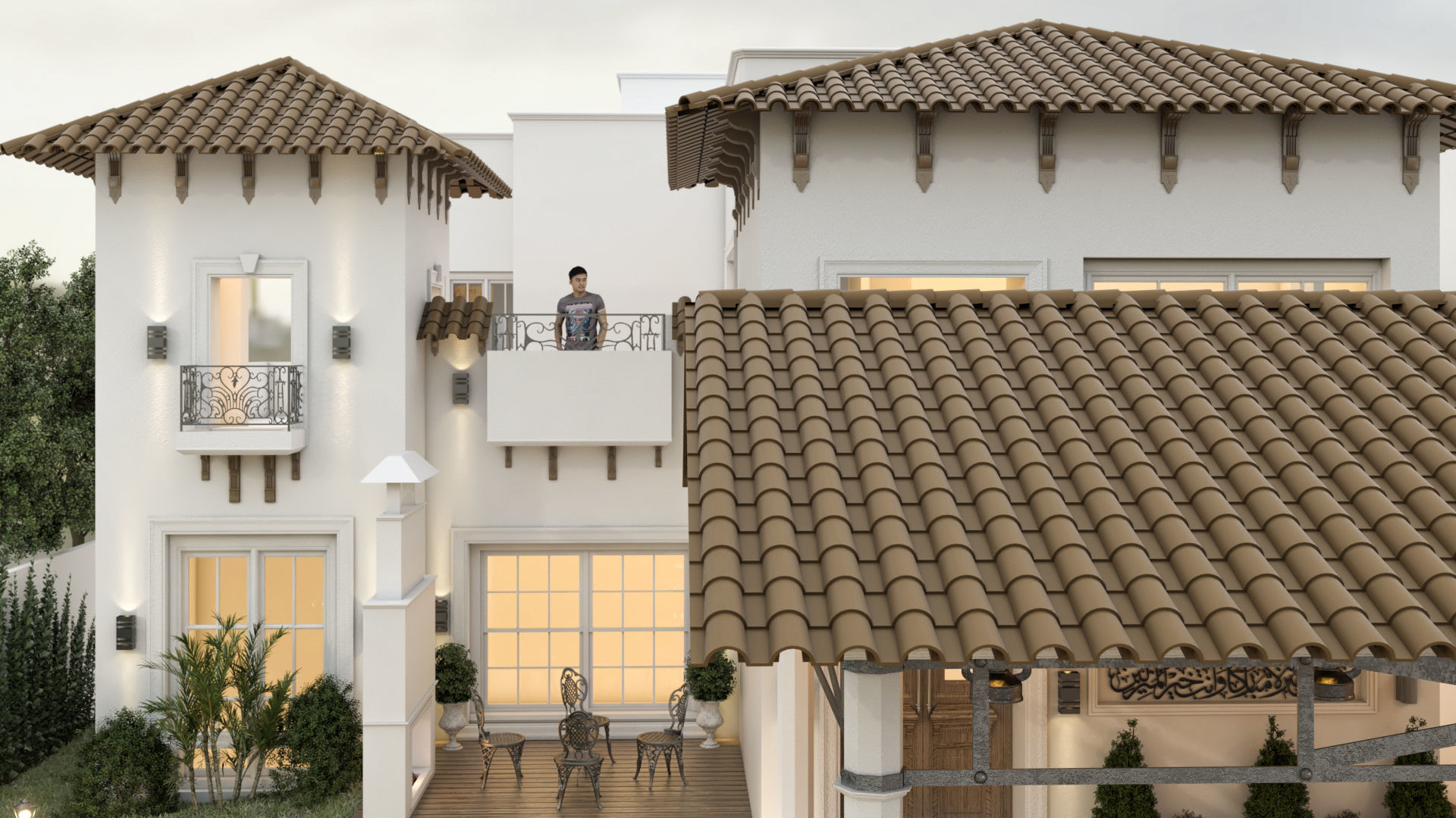 Classic House Exterior 3D model_1