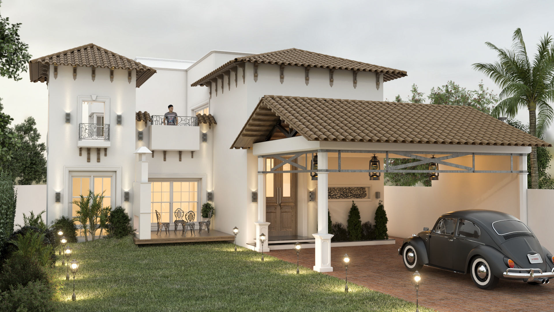 Classic House Exterior 3D model_2