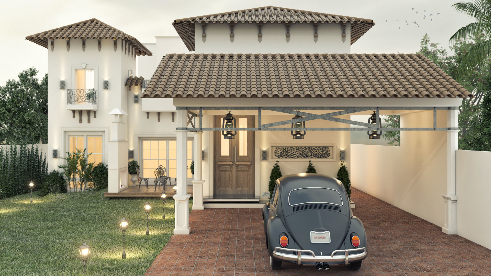 Classic House Exterior 3D model_4