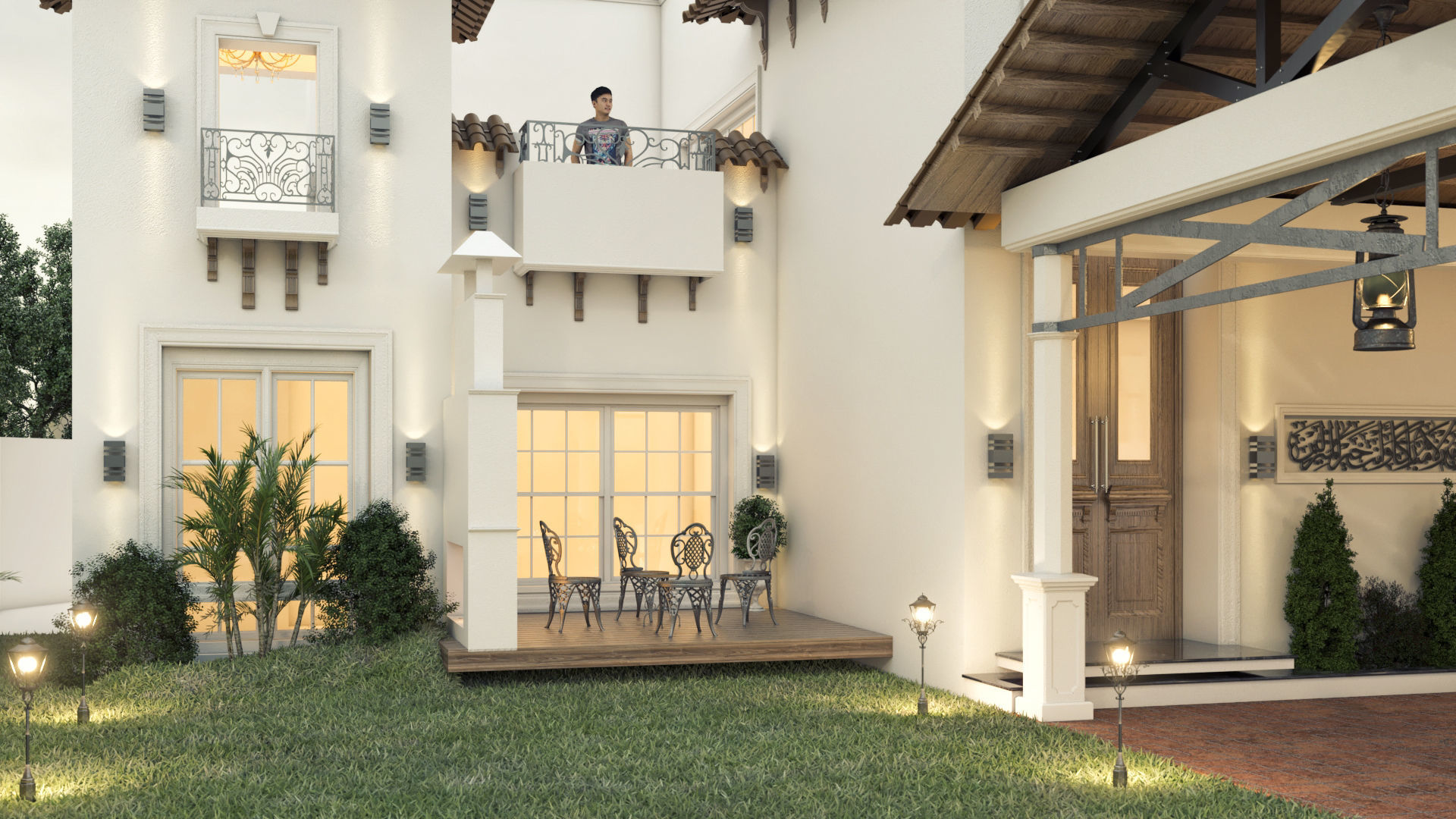 Classic House Exterior 3D model_5