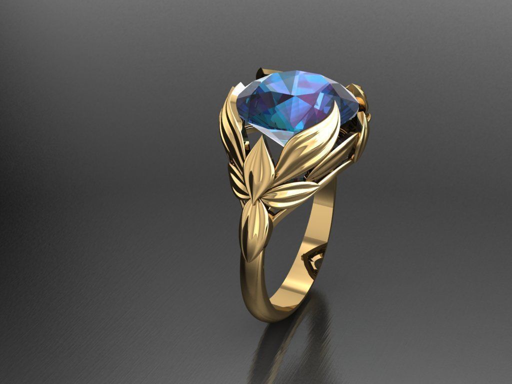 P258- Diamond ring 3D print model_1