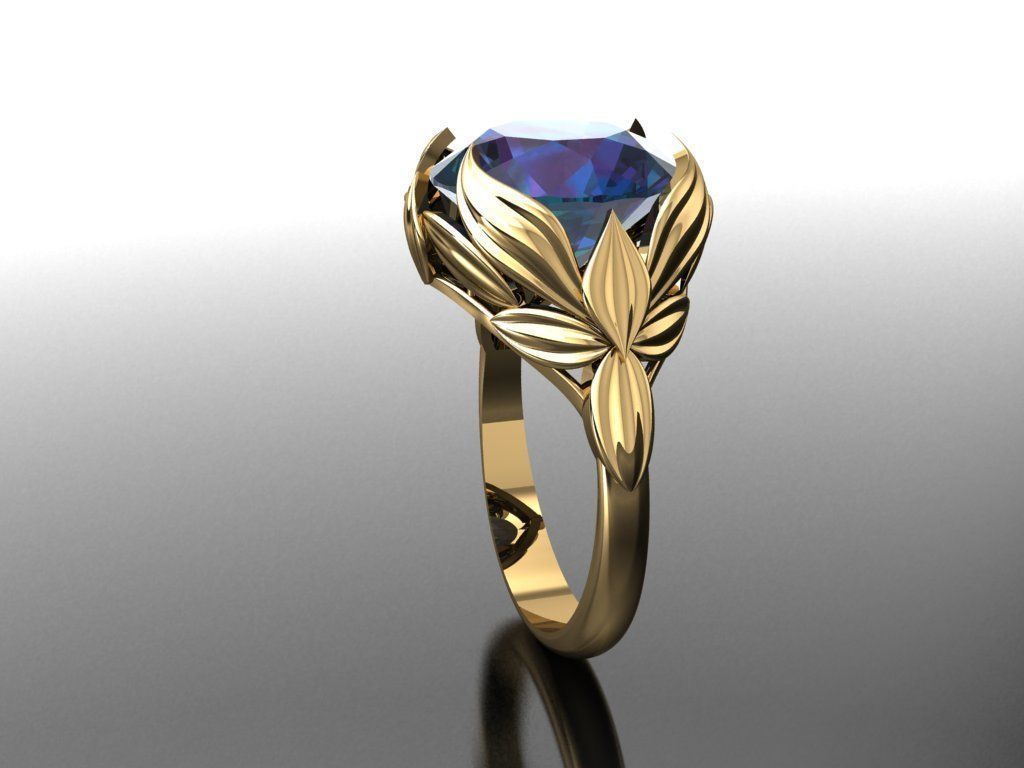 P258- Diamond ring 3D print model_3