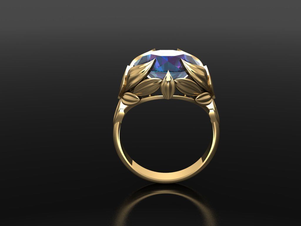 P258- Diamond ring 3D print model_4