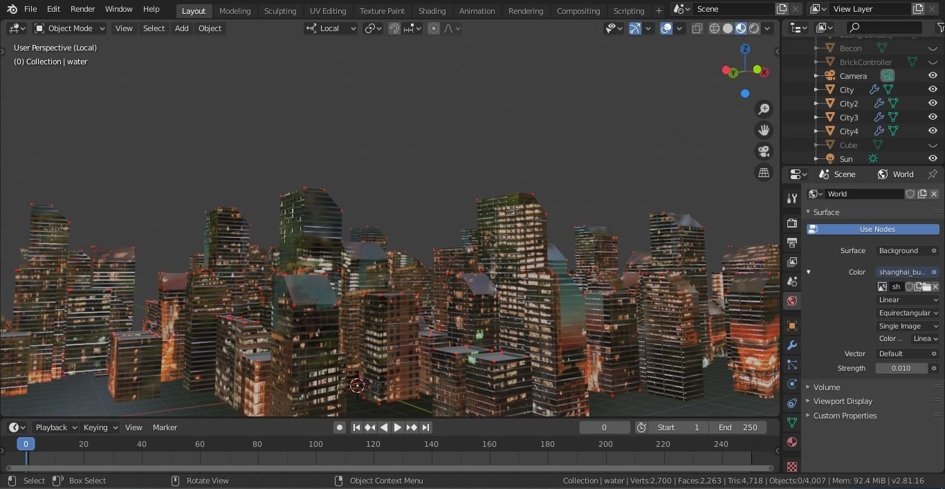 City night scene 3D model 3D model_2