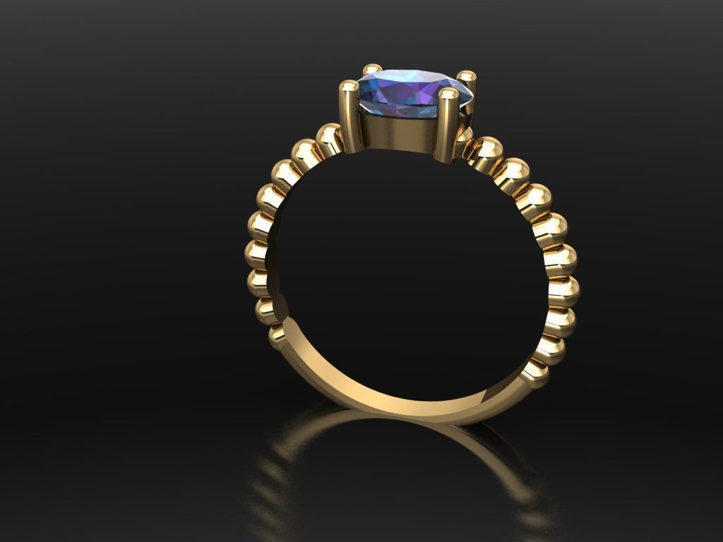 P263- Diamond ring 3D print model_3