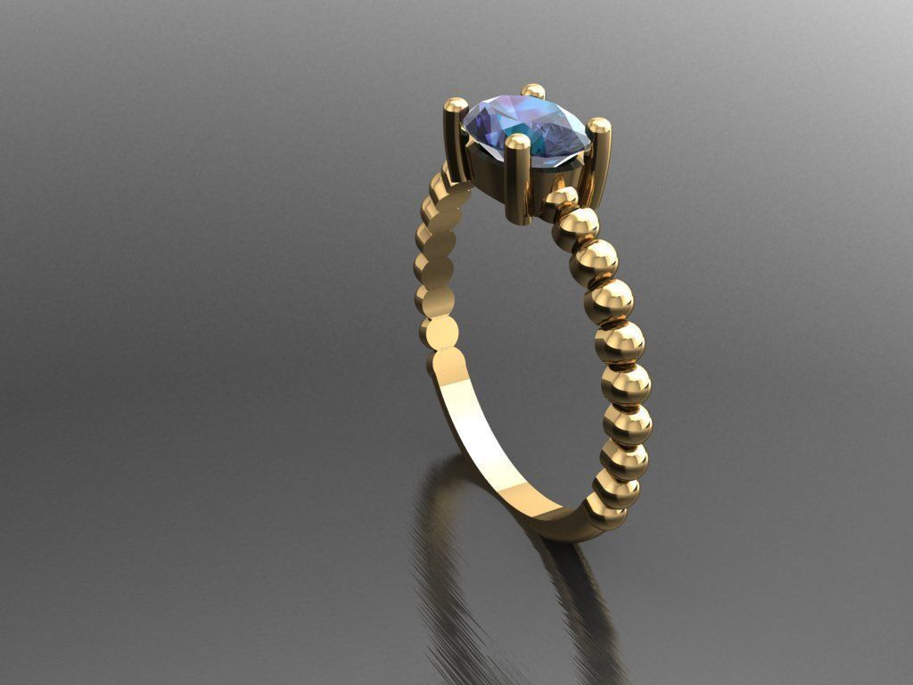 P263- Diamond ring 3D print model_2