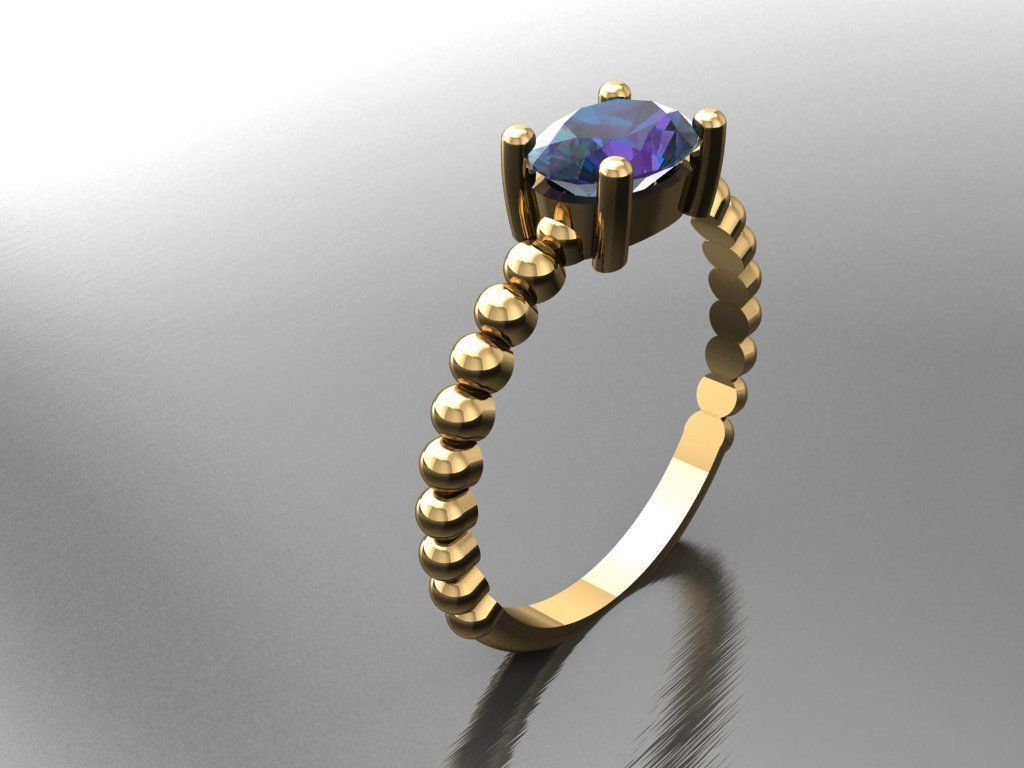 P263- Diamond ring 3D print model_1