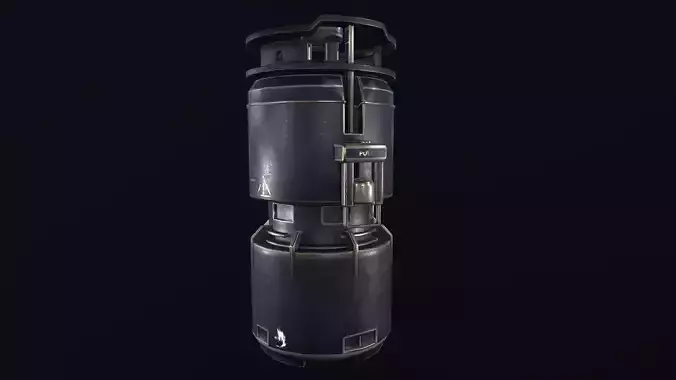 3D Sci-fi Grenade Low-poly 3D model
