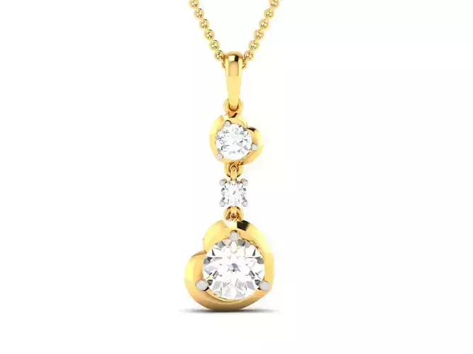 pendant-4126 diamond pendant gold 3D print model