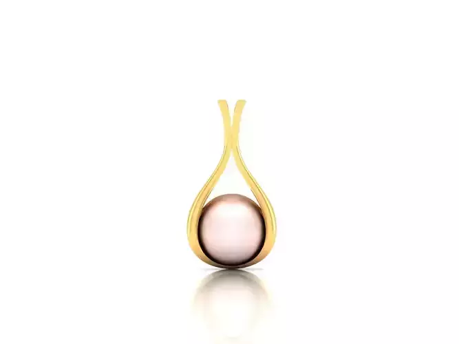 pendant-3886 gold pendant with pearl